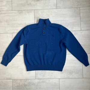 Polo Ralph Lauren Classic Blue Turtleneck 1/4 button Sweater size XXL